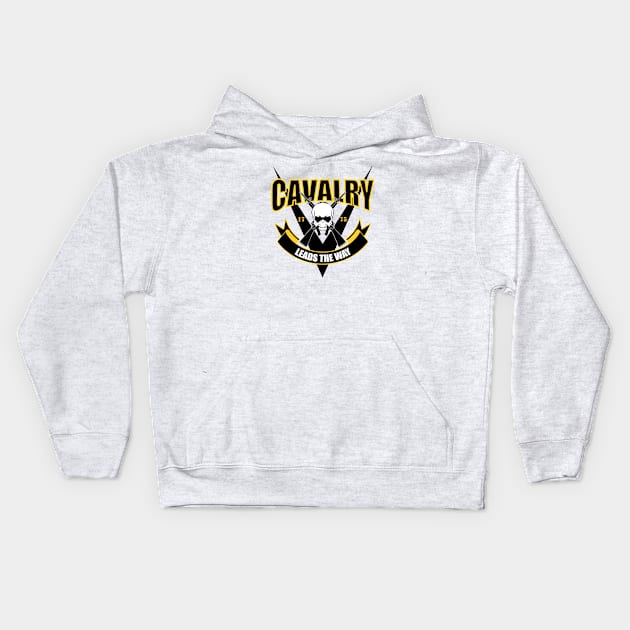 Cavalry Leads The Way Army Kids Hoodie by TCP